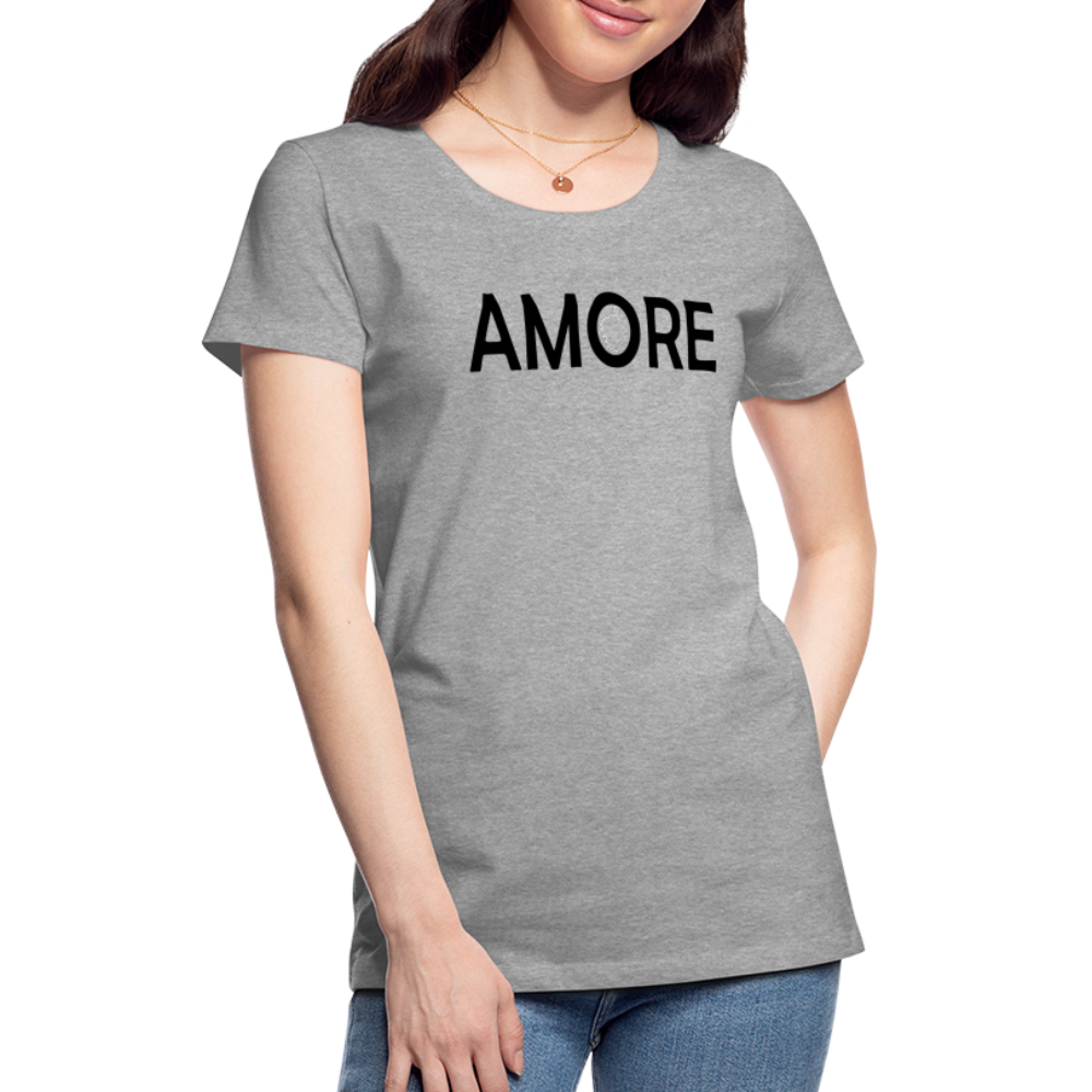 T-shirt Premium Femme Amore - gris chiné