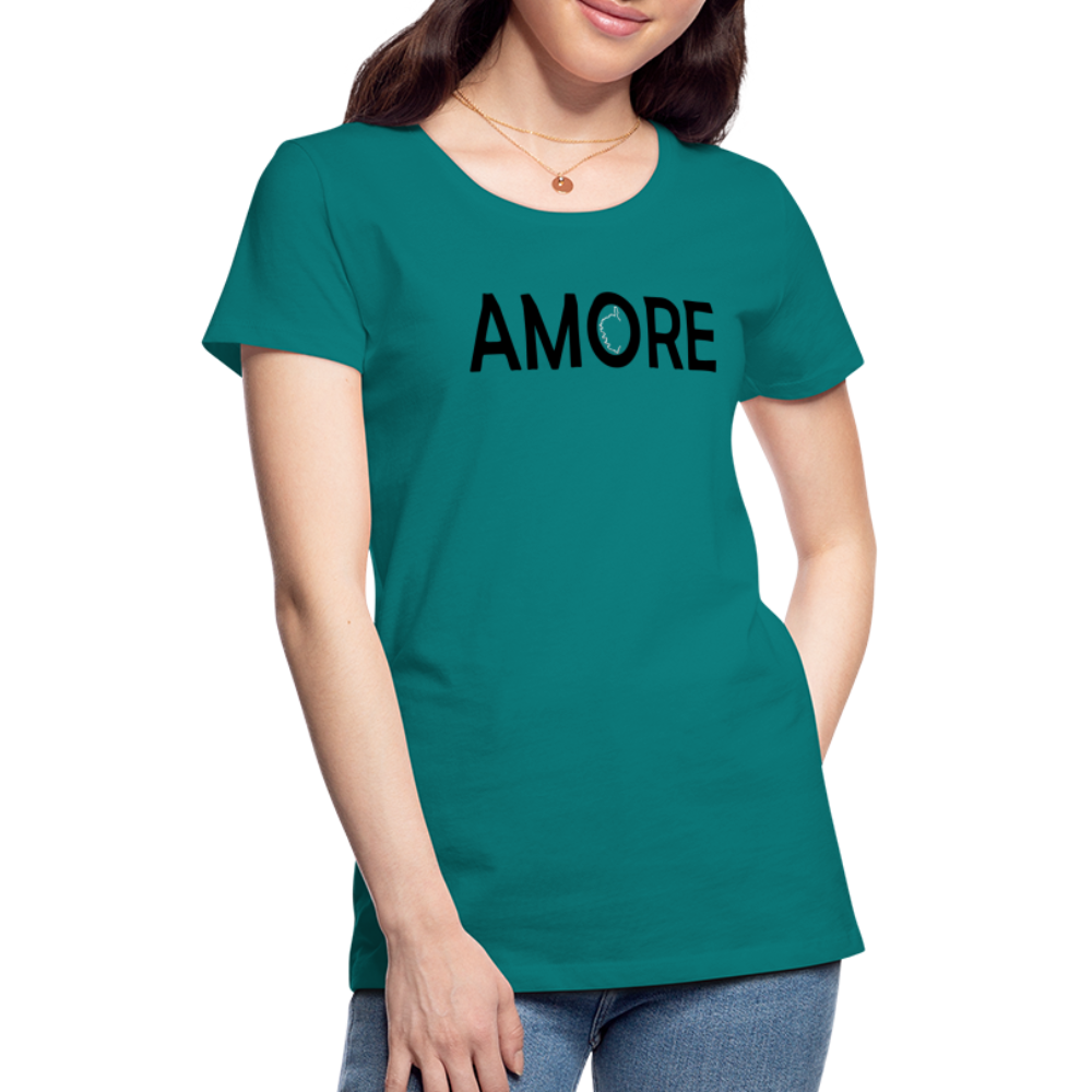 T-shirt Premium Femme Amore - bleu diva