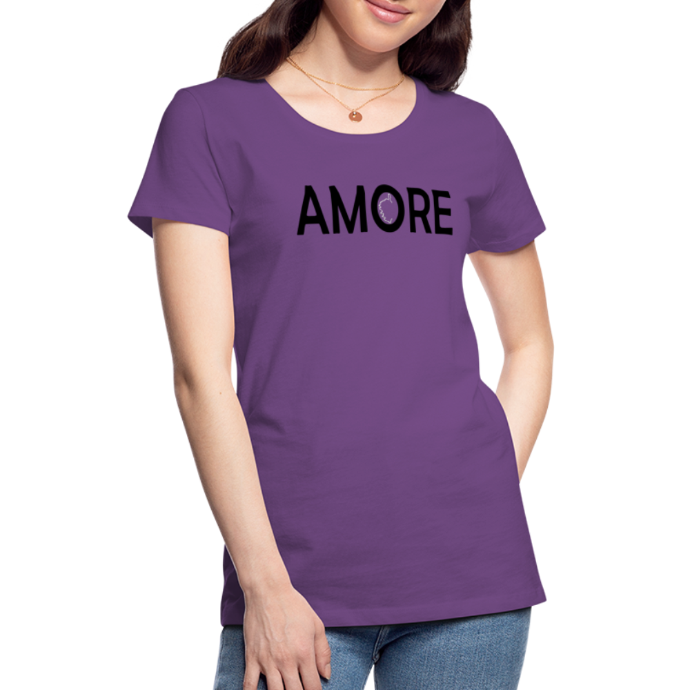 T-shirt Premium Femme Amore - violet