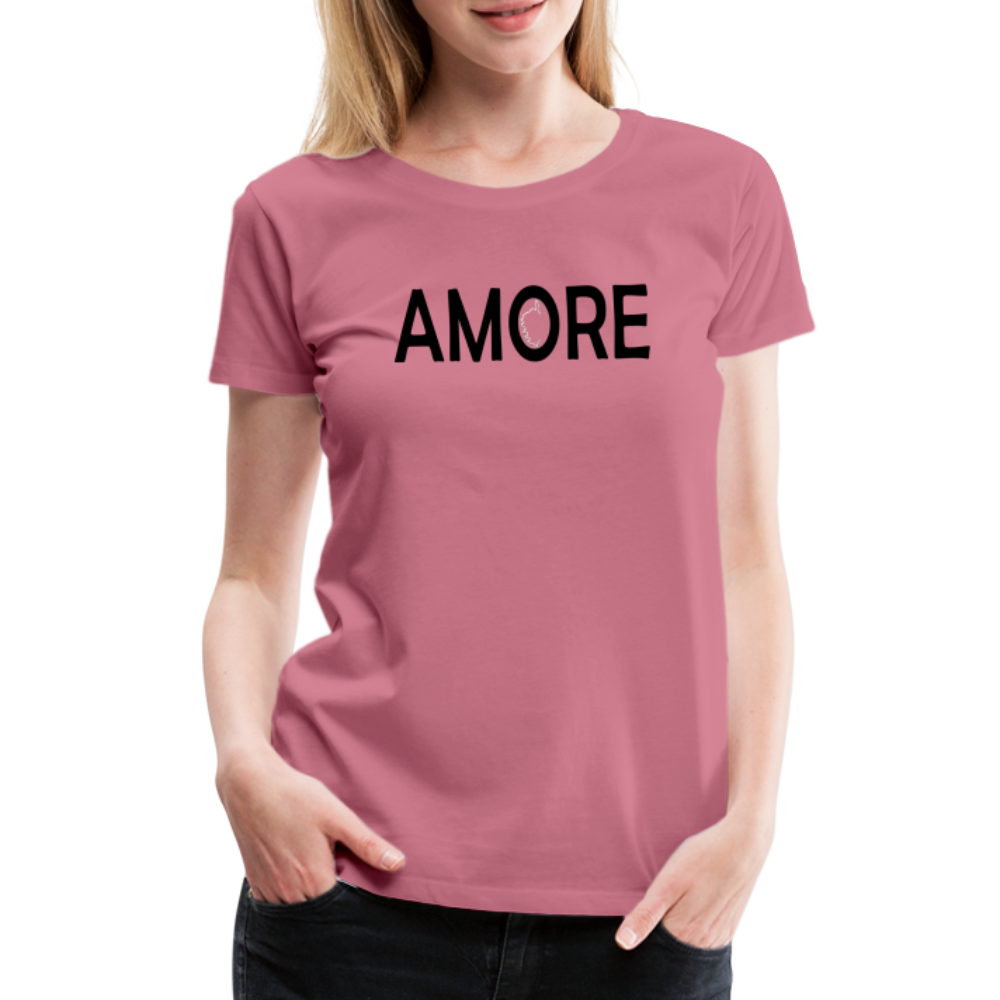 T-shirt Premium Femme Amore - mauve