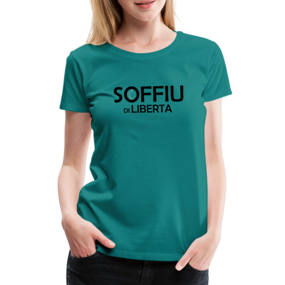 T-shirt Premium Femme Soffiu di Libertà - bleu diva