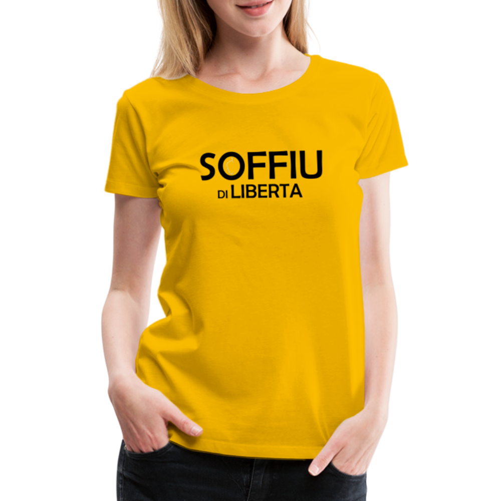 T-shirt Premium Femme Soffiu di Libertà - jaune soleil