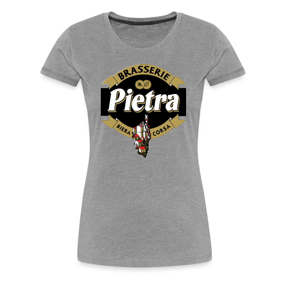 T-shirt Premium Femme Bière Pietra - gris chiné