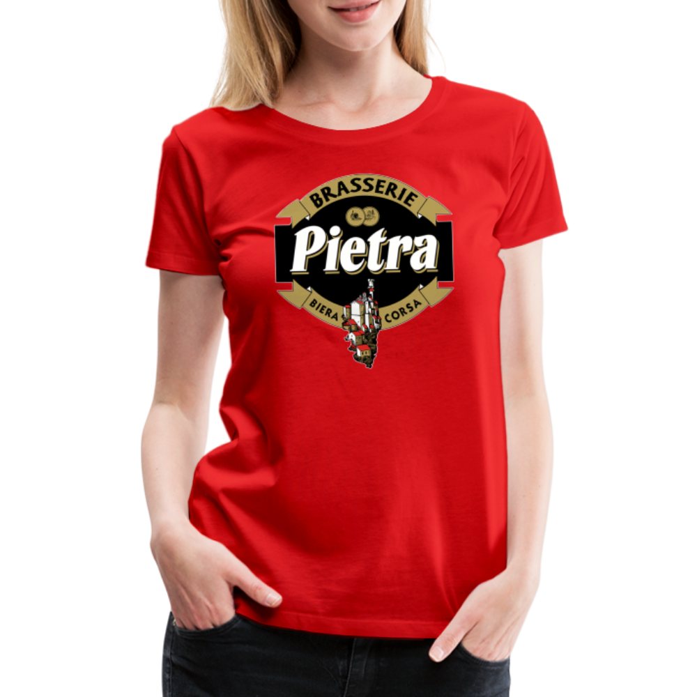T-shirt Premium Femme Bière Pietra - rouge