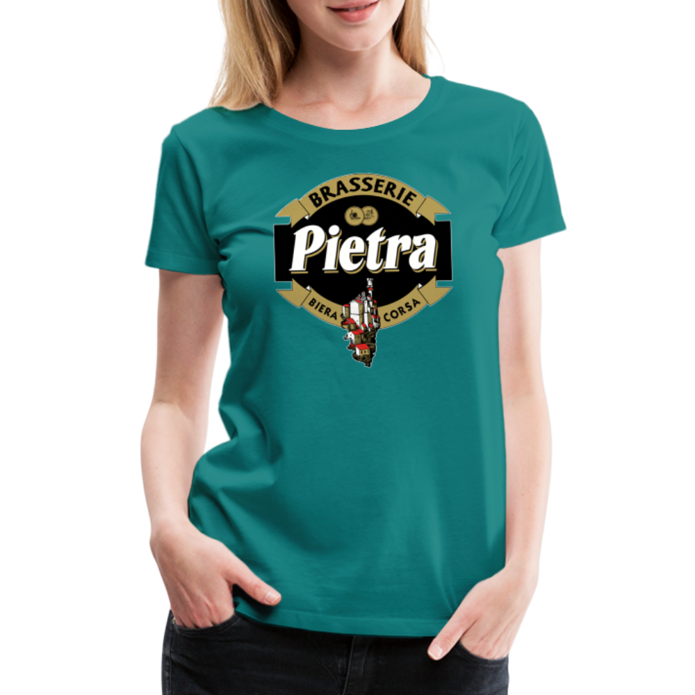 T-shirt Premium Femme Bière Pietra - bleu diva