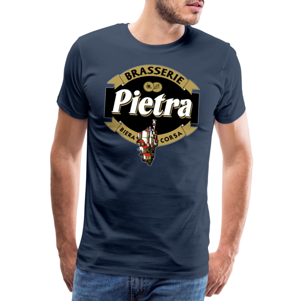 T-shirt Premium Homme Bière Pietra - bleu marine