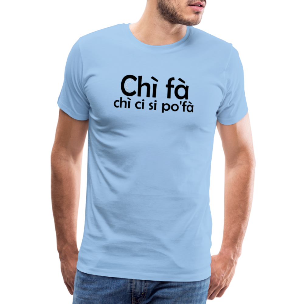 T-shirt Premium Homme Chi Fà - ciel