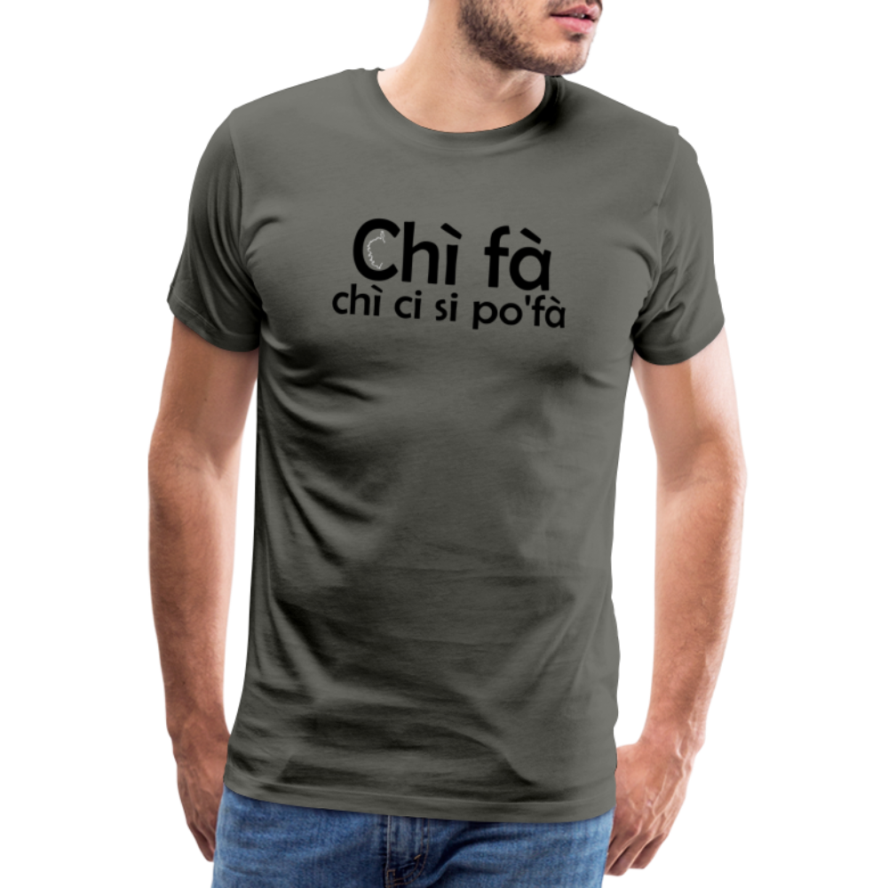 T-shirt Premium Homme Chi Fà - asphalte