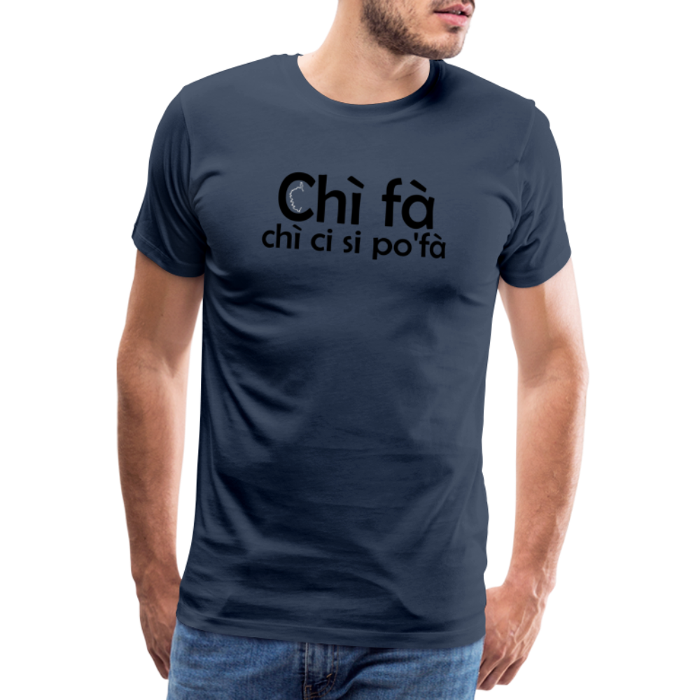 T-shirt Premium Homme Chi Fà - bleu marine