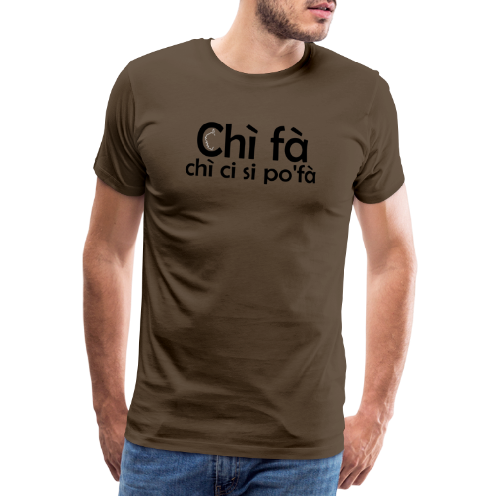 T-shirt Premium Homme Chi Fà - marron bistre