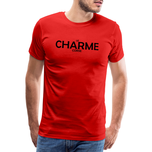 T-shirt Premium Homme Le Charme Corse - rouge