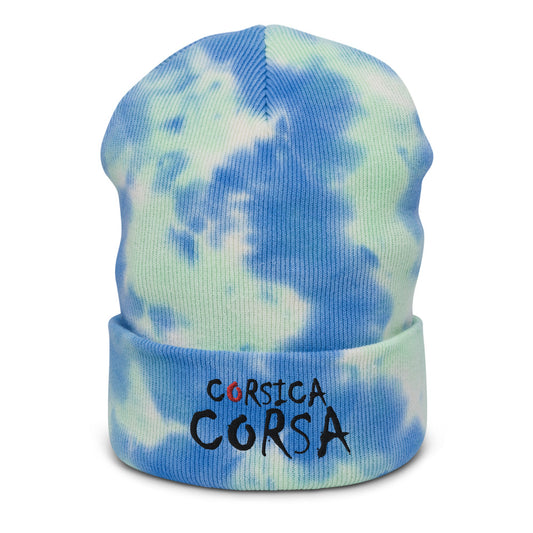 Bonnet tie-dye Corsica Corsa - Ochju Ochju Bleu Ciel Ochju Souvenirs de Corse Bonnet tie-dye Corsica Corsa