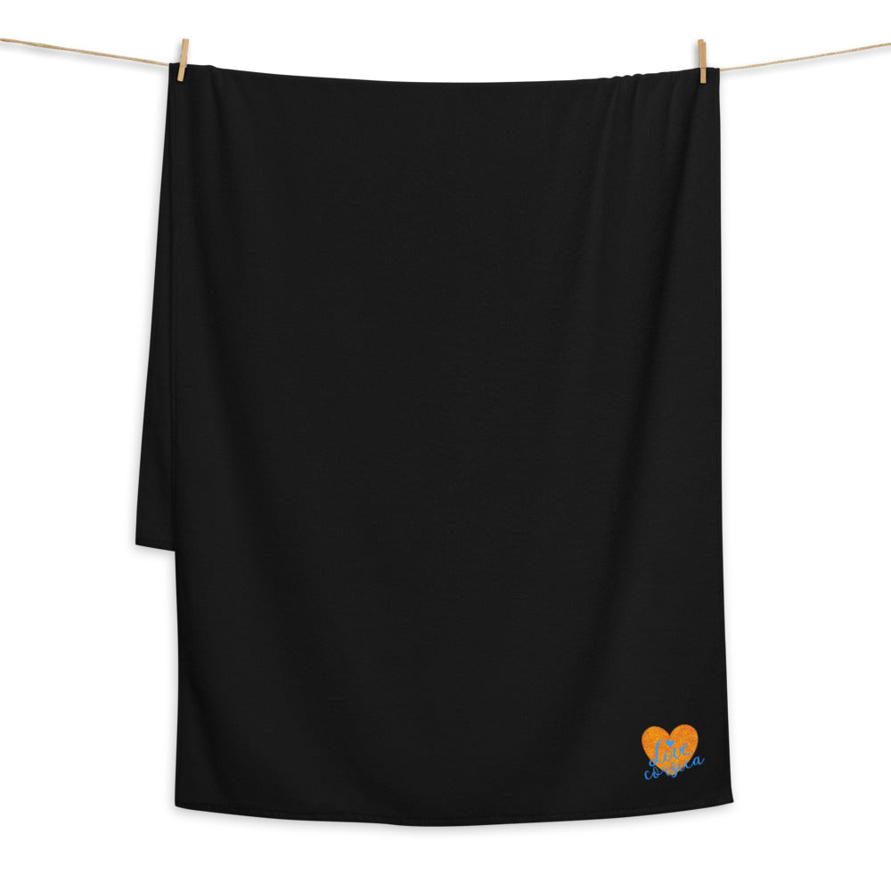 Serviette de bain grande taille I Love Corsica