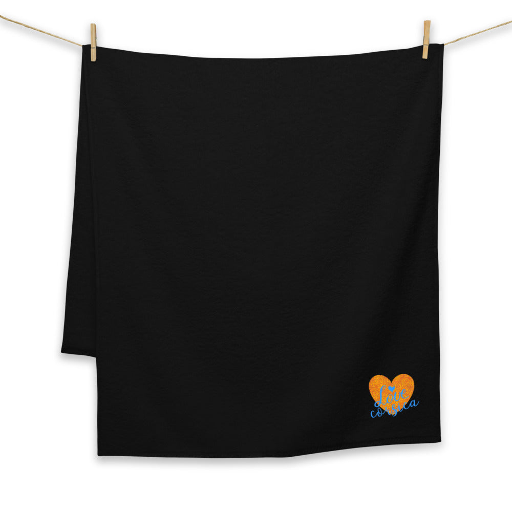 Serviette de bain grande taille I Love Corsica