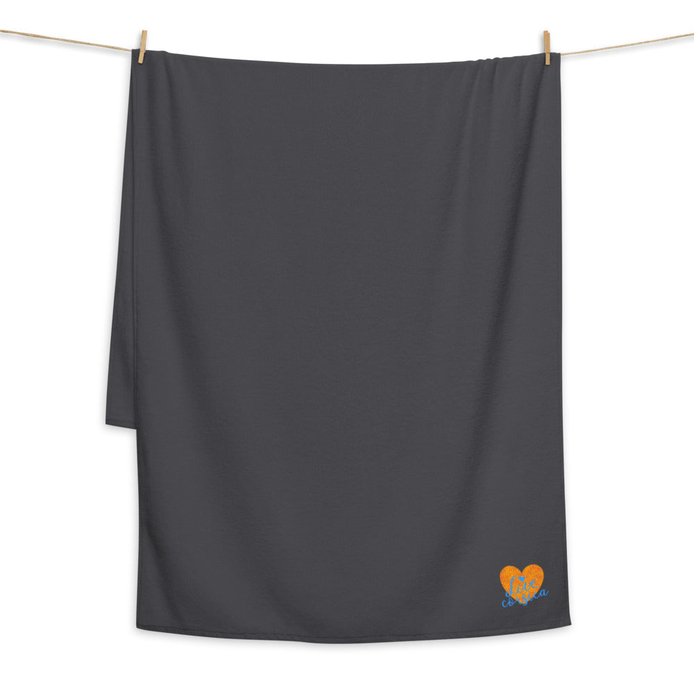 Serviette de bain grande taille I Love Corsica