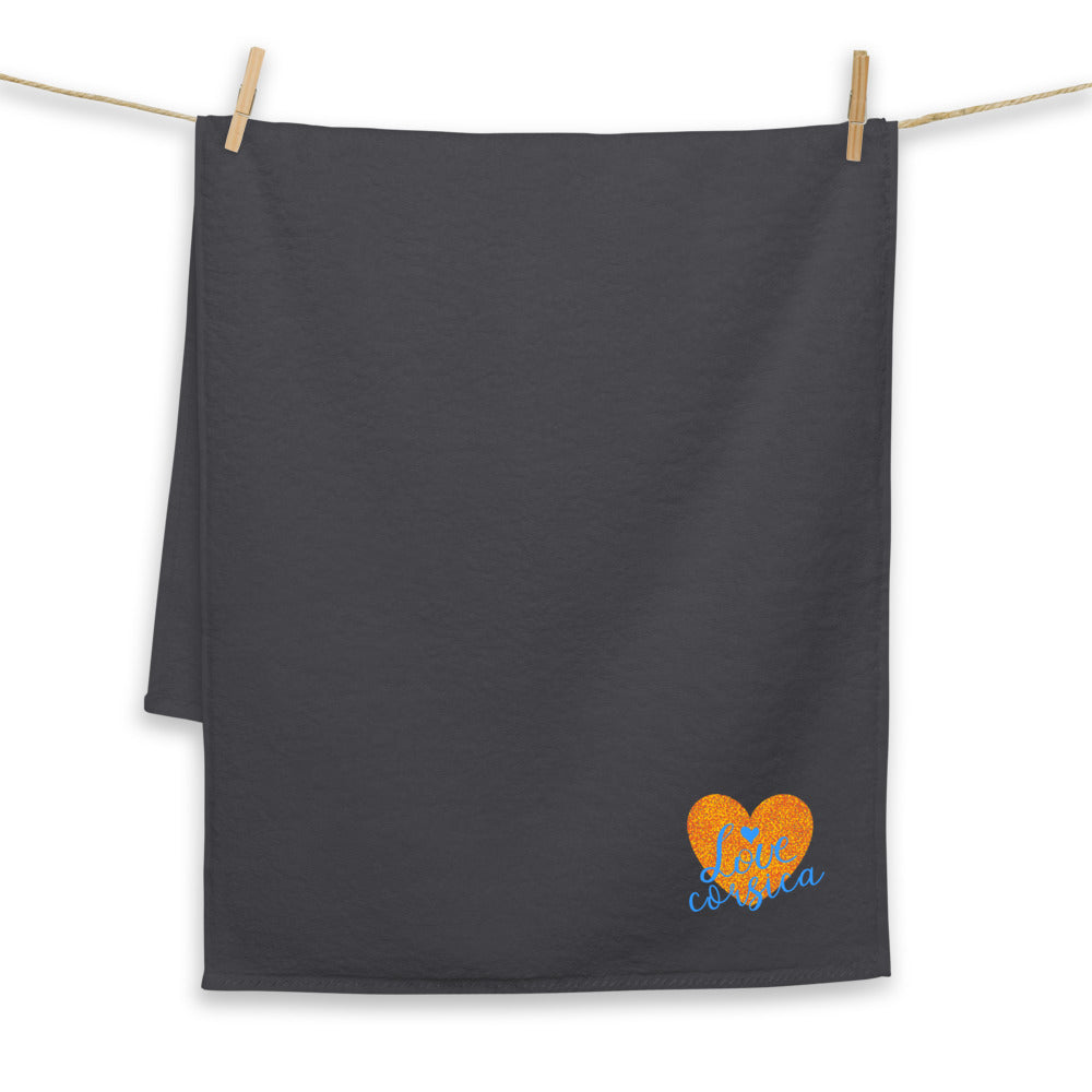 Serviette de bain grande taille I Love Corsica