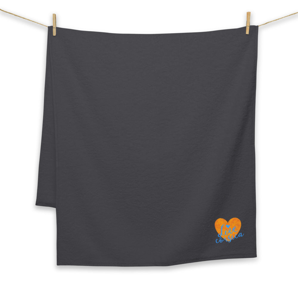 Serviette de bain grande taille I Love Corsica