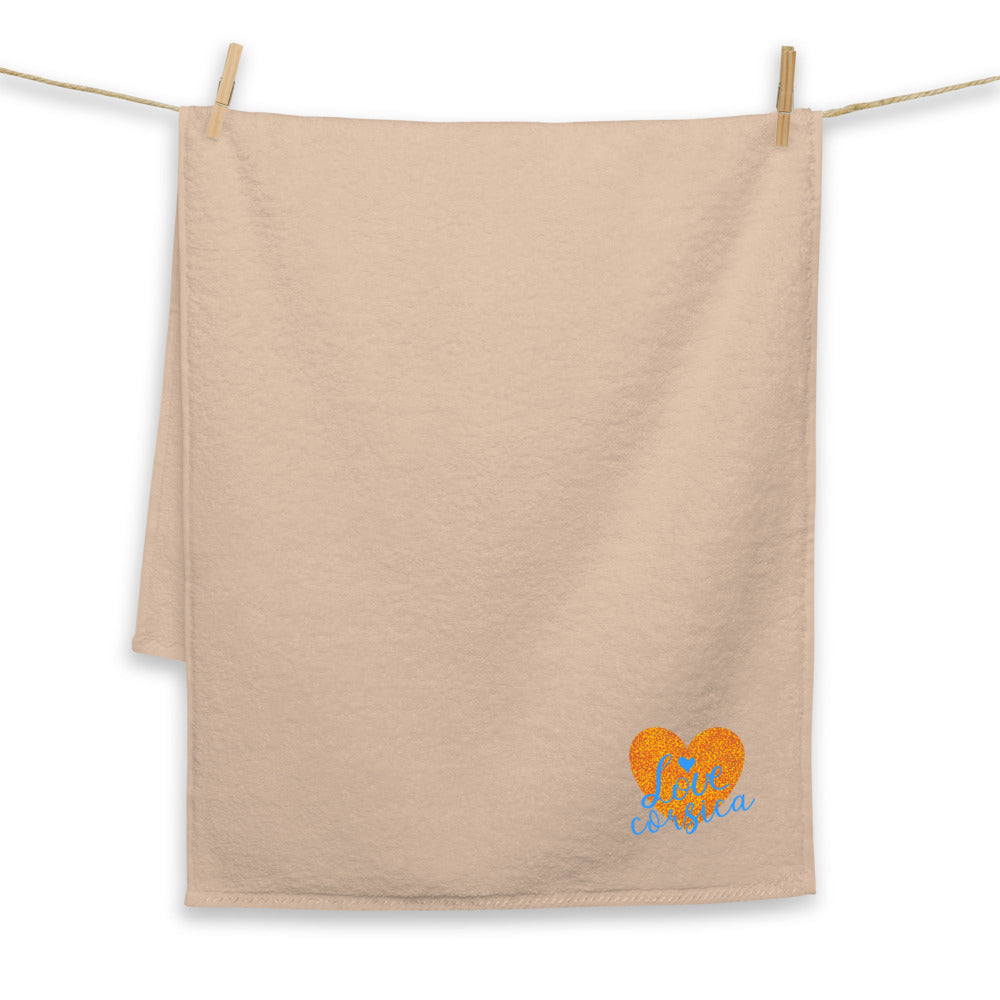 Serviette de bain grande taille I Love Corsica