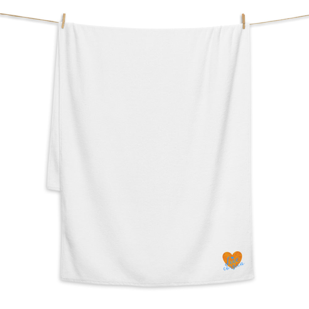 Serviette de bain grande taille I Love Corsica