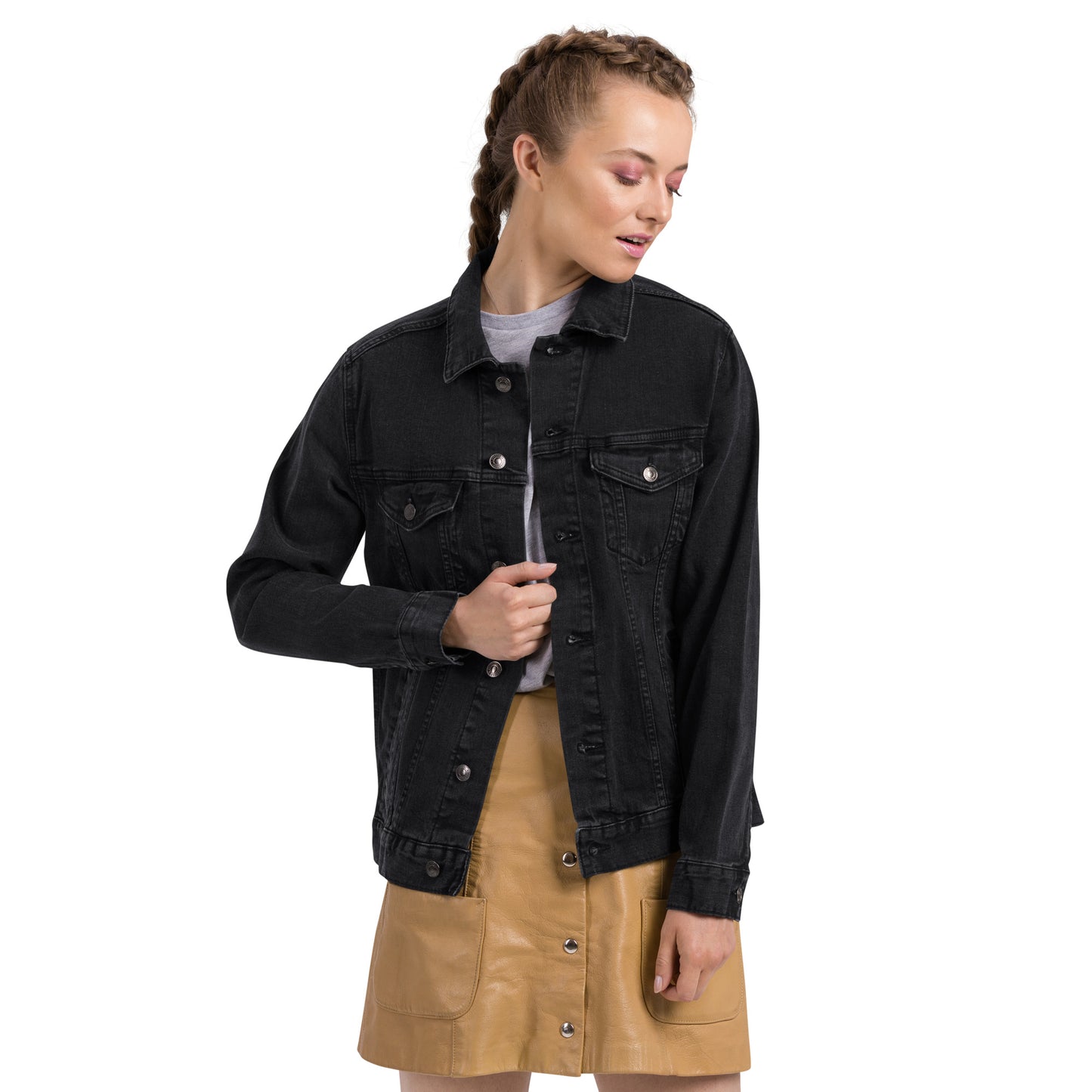 Veste denim unisexe Brodé Strada di Libertà