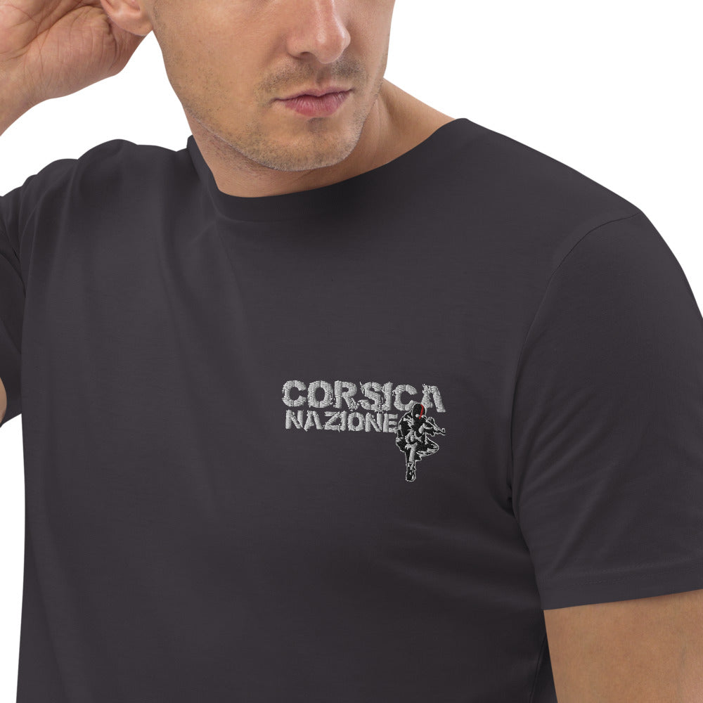 T-shirt en coton bio Corsica Nazione - Ochju Ochju Anthracite / S Ochju Souvenirs de Corse T-shirt en coton bio Corsica Nazione