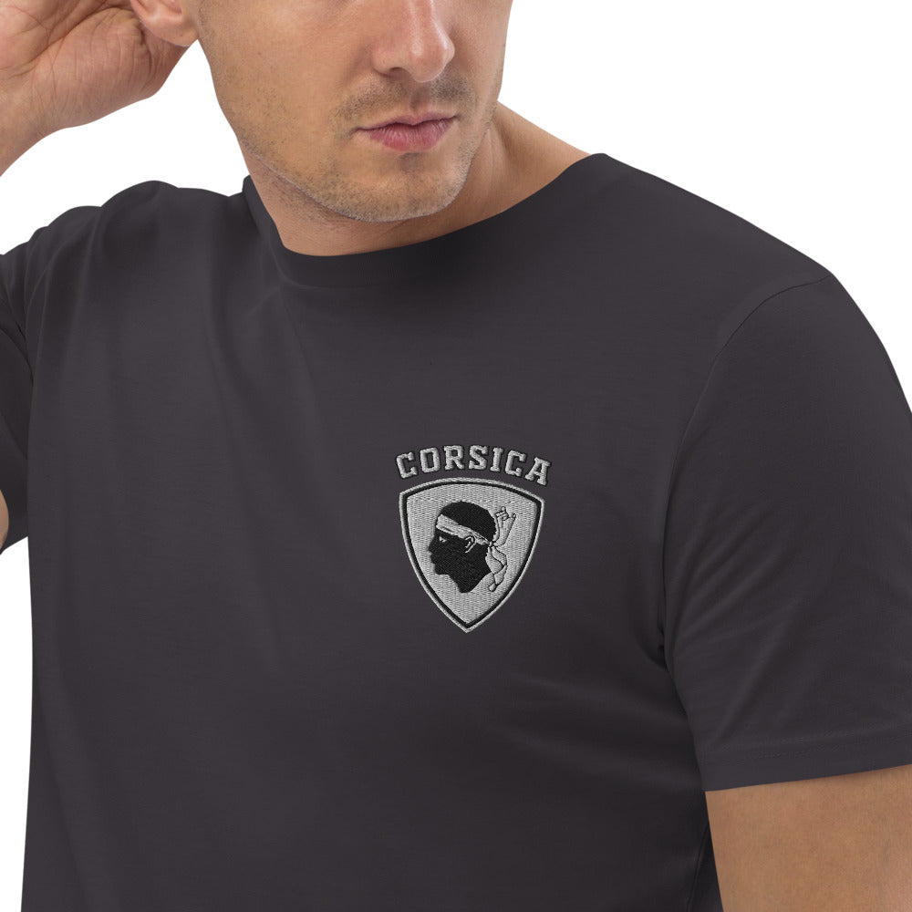 T-shirt en coton bio Blason Corsica - Ochju Ochju Anthracite / S Ochju Souvenirs de Corse T-shirt en coton bio Blason Corsica
