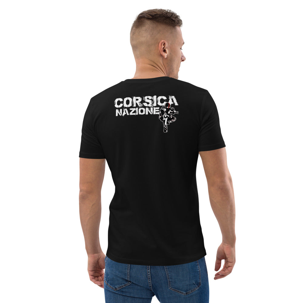 T-shirt unisexe en coton biologique Corsica Nazione - Ochju Ochju Noir / S Ochju Souvenirs de Corse T-shirt unisexe en coton biologique Corsica Nazione