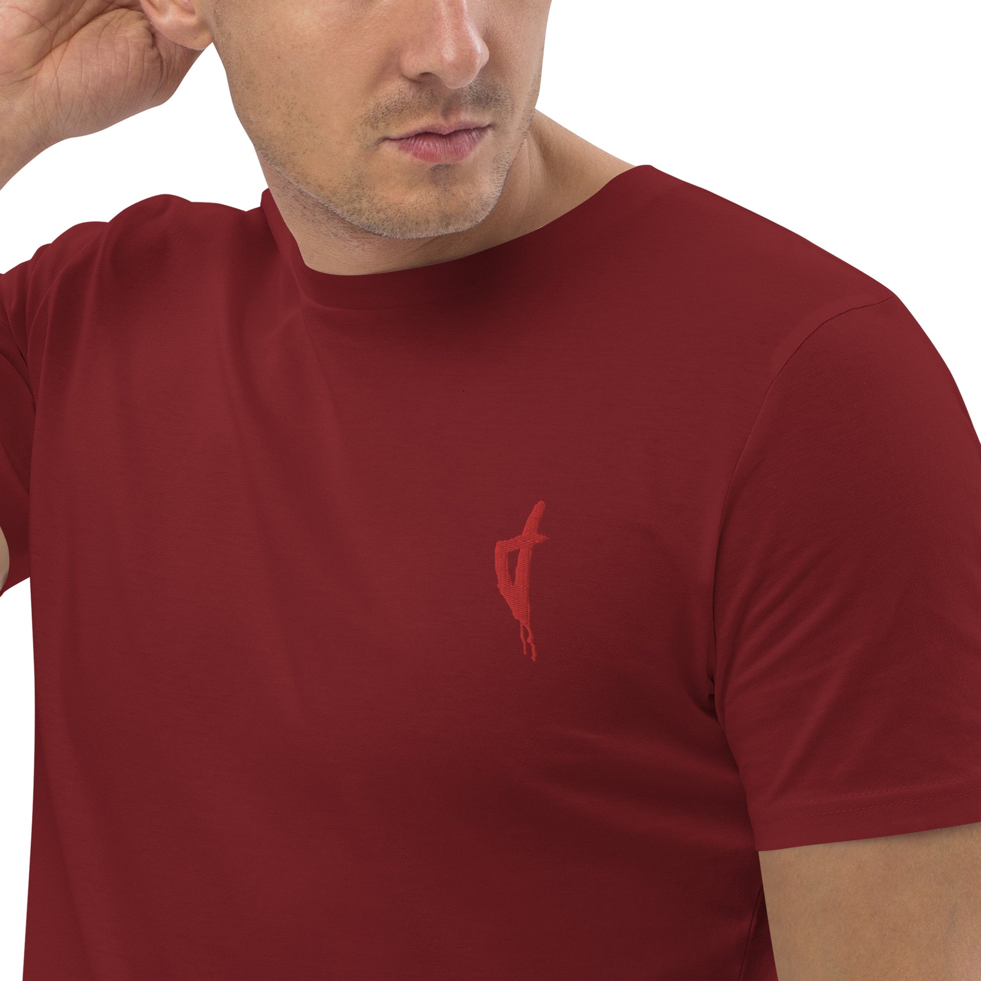 T-shirt unisexe en coton bio Corse Rouge - Ochju Ochju Burgundy / S Ochju T-shirt unisexe en coton bio Corse Rouge