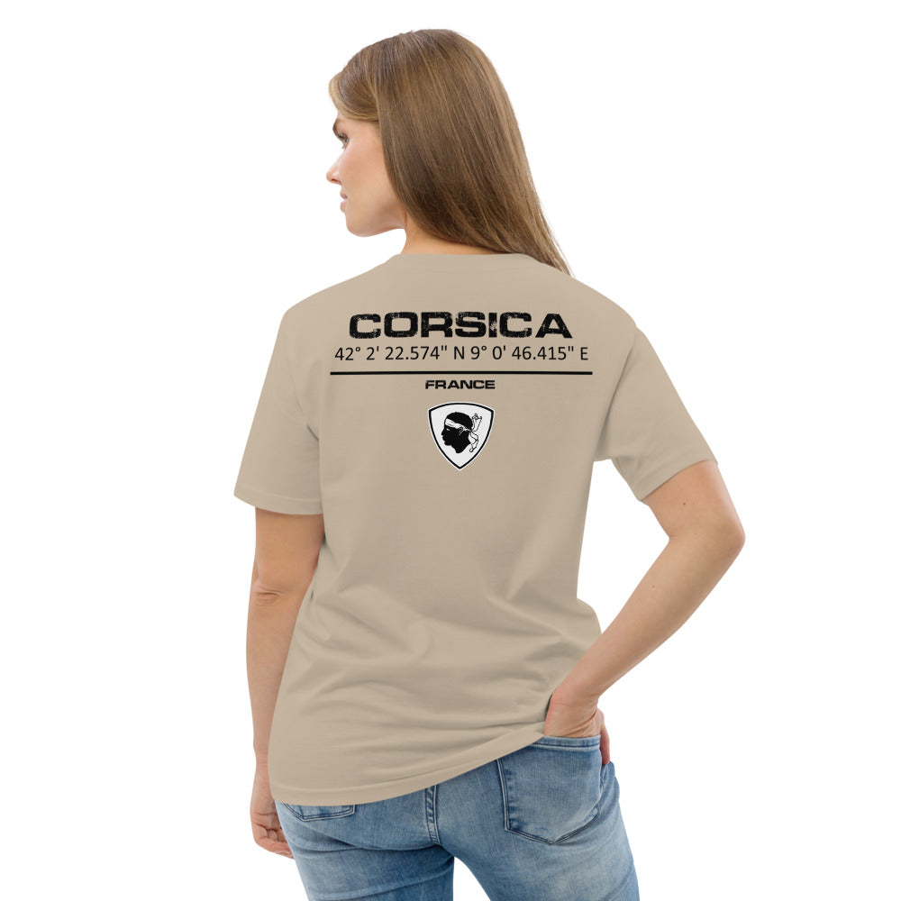 T-shirt unisexe en coton biologique GPS Corsica - Ochju Ochju Desert Dust / S Ochju Souvenirs de Corse T-shirt unisexe en coton biologique GPS Corsica