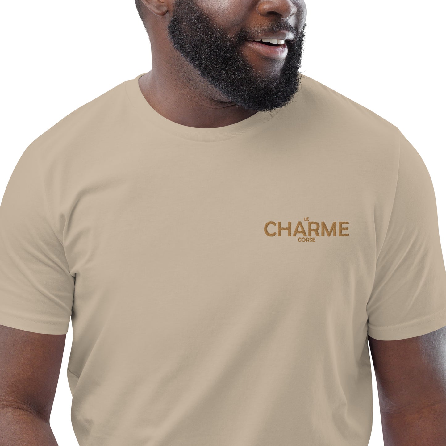 T-shirt unisexe en coton bio Brodé le Charme Corse