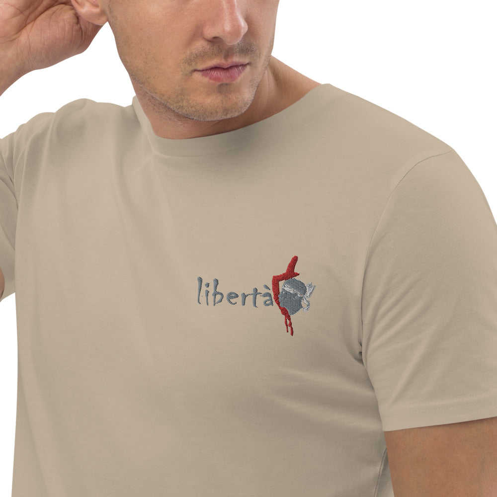 T-shirt en coton bio Libertà Corsica - Ochju Ochju Desert Dust / S Ochju Souvenirs de Corse T-shirt en coton bio Libertà Corsica