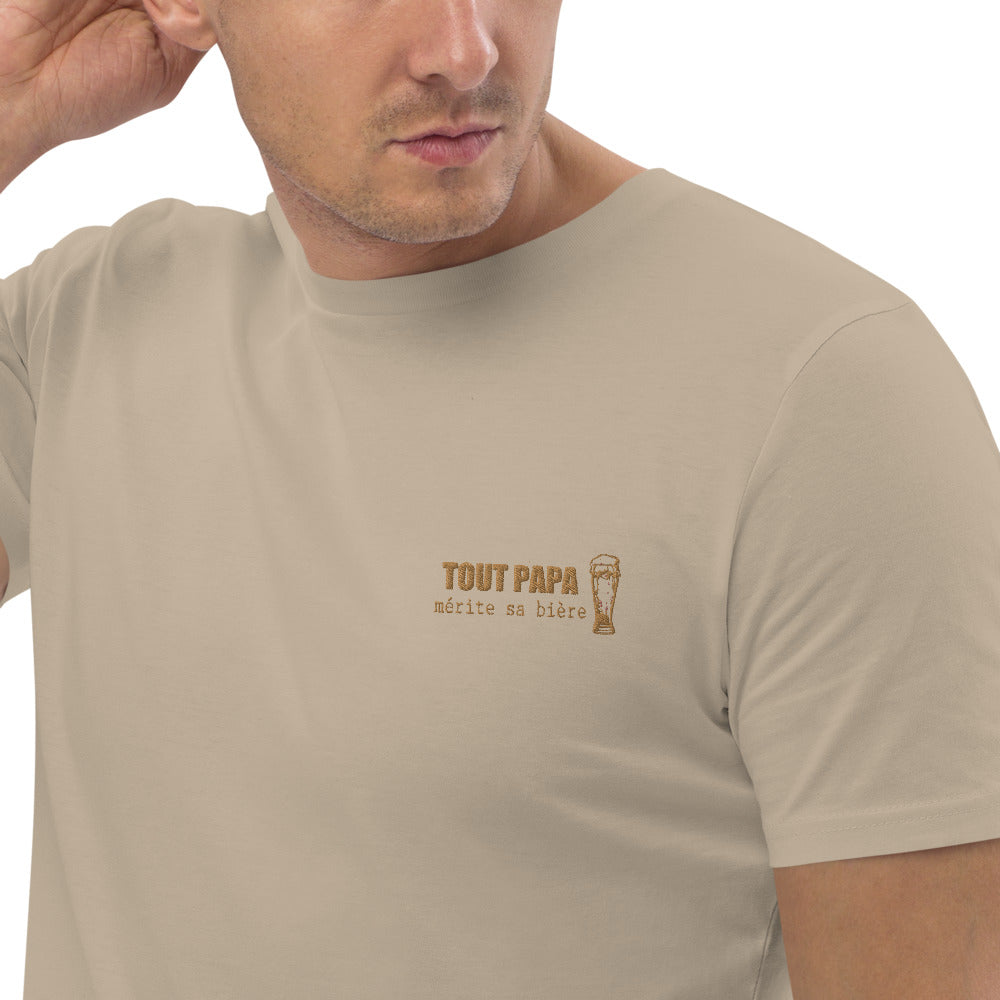 T-shirt en coton bio Tout Papa Mérite sa Bière - Ochju Ochju Desert Dust / S Ochju T-shirt en coton bio Tout Papa Mérite sa Bière