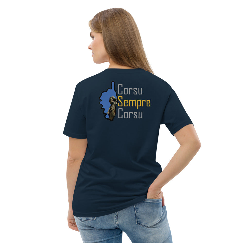 T-shirt unisexe en coton biologique Corsu Sempre Corsu - Ochju Ochju French Navy / S Ochju Souvenirs de Corse T-shirt unisexe en coton biologique Corsu Sempre Corsu