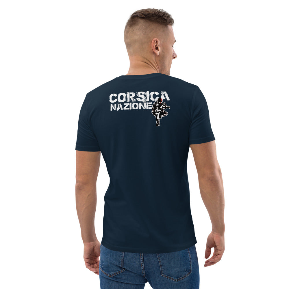 T-shirt unisexe en coton biologique Corsica Nazione - Ochju Ochju French Navy / S Ochju Souvenirs de Corse T-shirt unisexe en coton biologique Corsica Nazione