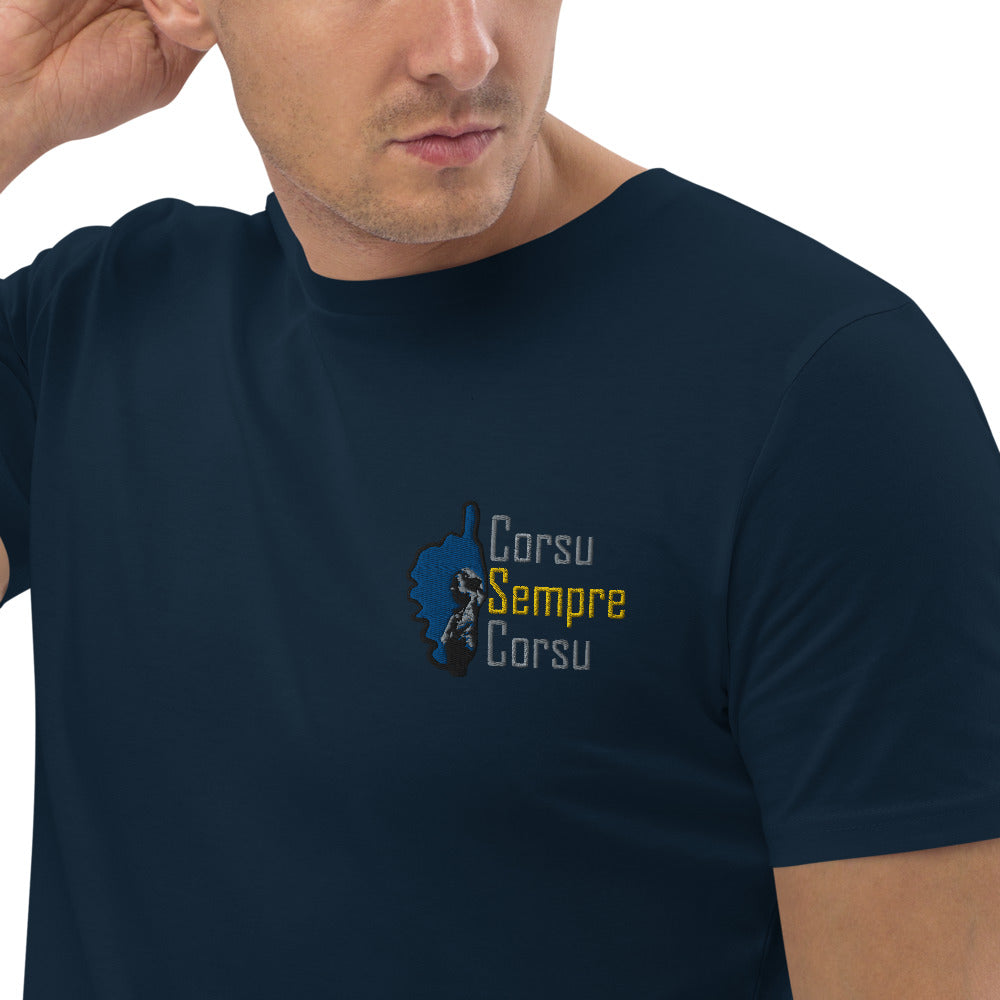 T-shirt en coton bio Corsu Sempre Corsu - Ochju Ochju French Navy / S Ochju Souvenirs de Corse T-shirt en coton bio Corsu Sempre Corsu