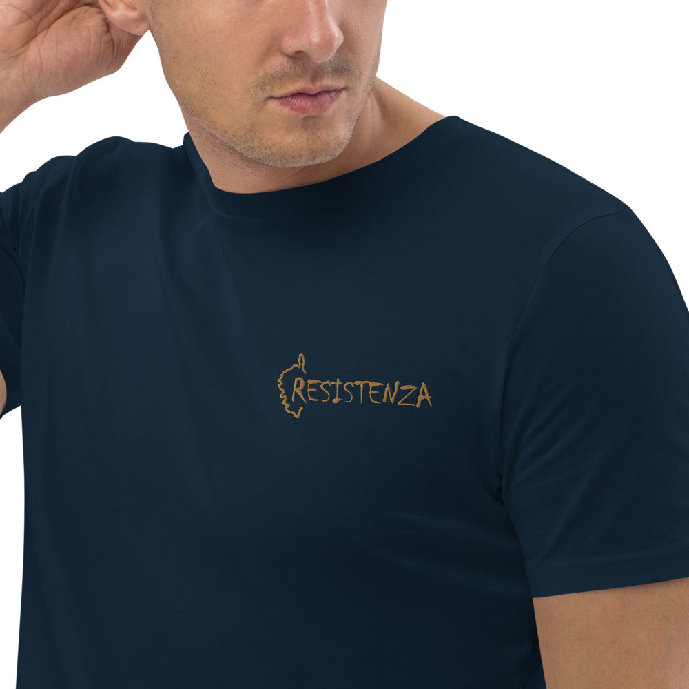 T-shirt unisexe en coton bio Resistenza - Ochju Ochju French Navy / S Ochju T-shirt unisexe en coton bio Resistenza