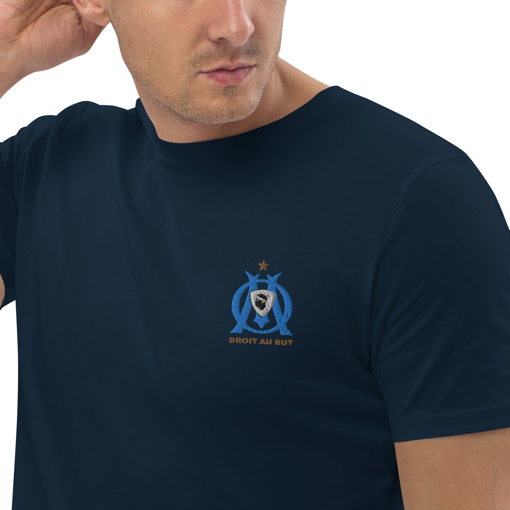 T-shirt unisexe en coton bio Droit au But - Ochju Ochju French Navy / S Ochju T-shirt unisexe en coton bio Droit au But