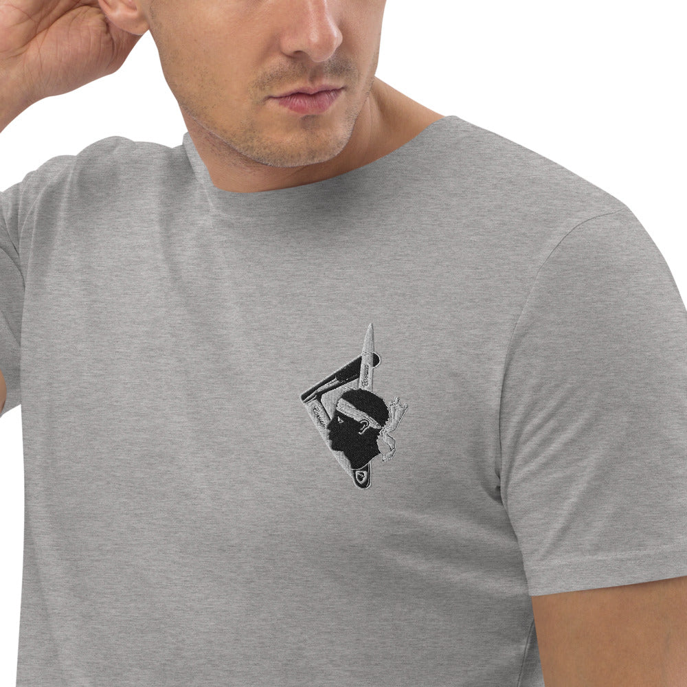 T-shirt en coton bio Vendetta Corse - Ochju Ochju Gris Chiné / S Ochju Souvenirs de Corse T-shirt en coton bio Vendetta Corse