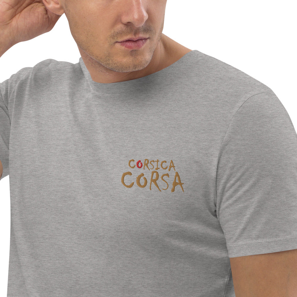 T-shirt en coton bio Corsica Corsa - Ochju Ochju Gris Chiné / S Ochju Souvenirs de Corse T-shirt en coton bio Corsica Corsa