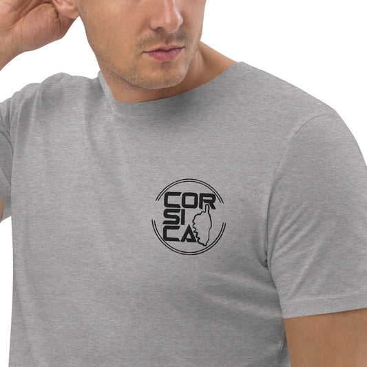 T-shirt unisexe en coton bio Corsica - Ochju Ochju Gris Chiné / S Ochju Souvenirs de Corse T-shirt unisexe en coton bio Corsica