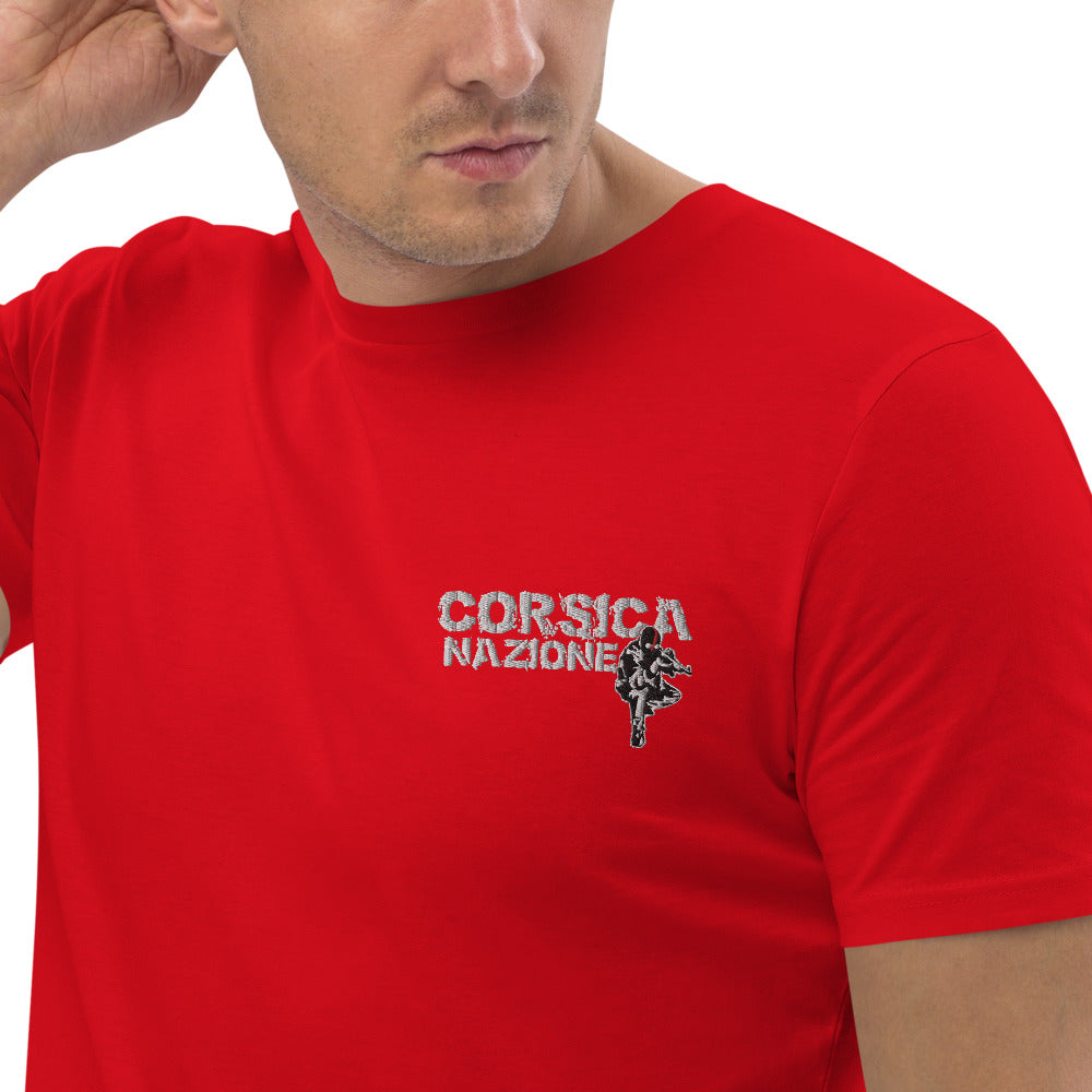 T-shirt en coton bio Corsica Nazione - Ochju Ochju Rouge / S Ochju Souvenirs de Corse T-shirt en coton bio Corsica Nazione