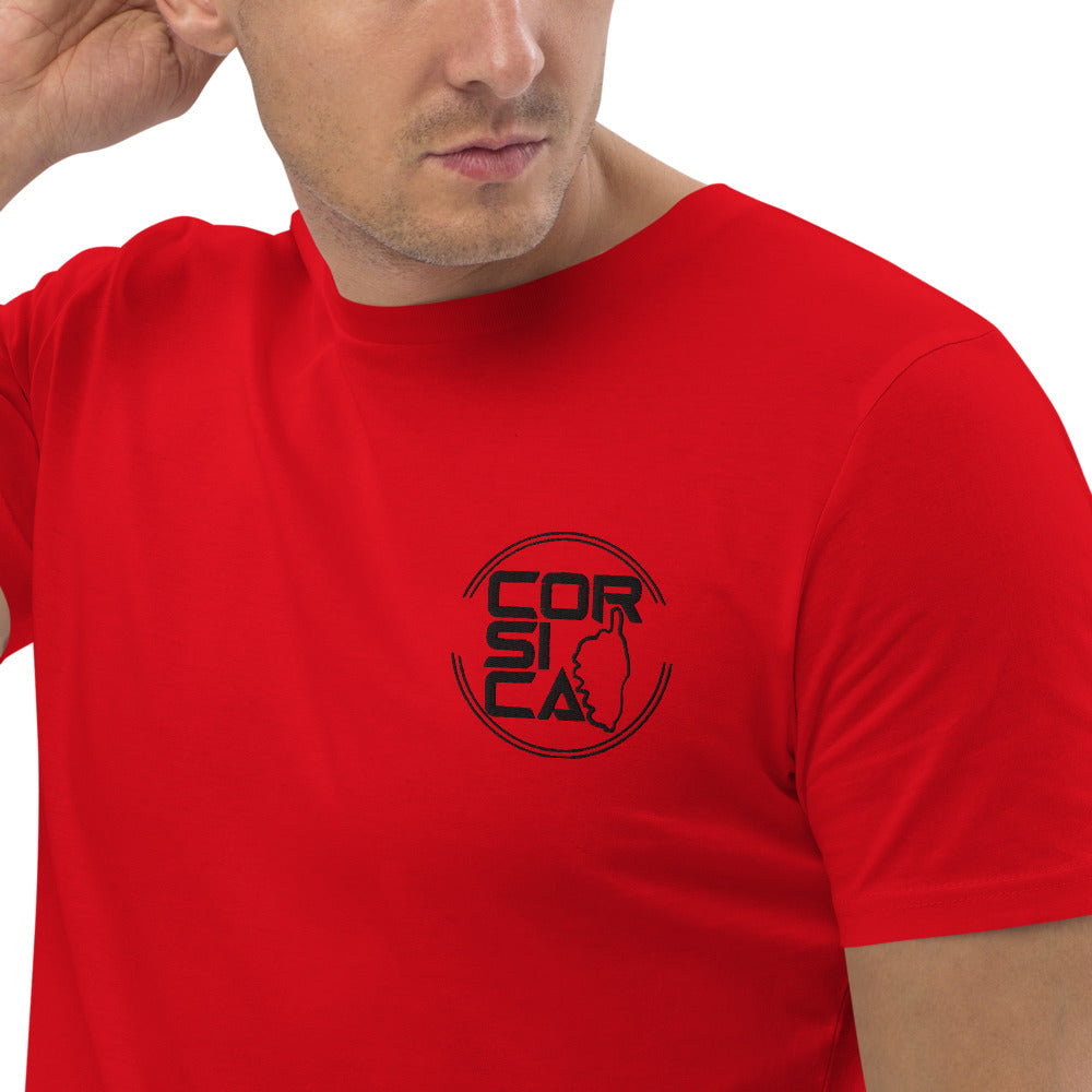 T-shirt unisexe en coton bio Corsica - Ochju Ochju Rouge / S Ochju Souvenirs de Corse T-shirt unisexe en coton bio Corsica