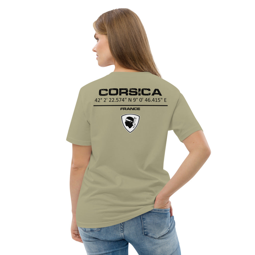 T-shirt unisexe en coton biologique GPS Corsica - Ochju Ochju Sage / S Ochju Souvenirs de Corse T-shirt unisexe en coton biologique GPS Corsica