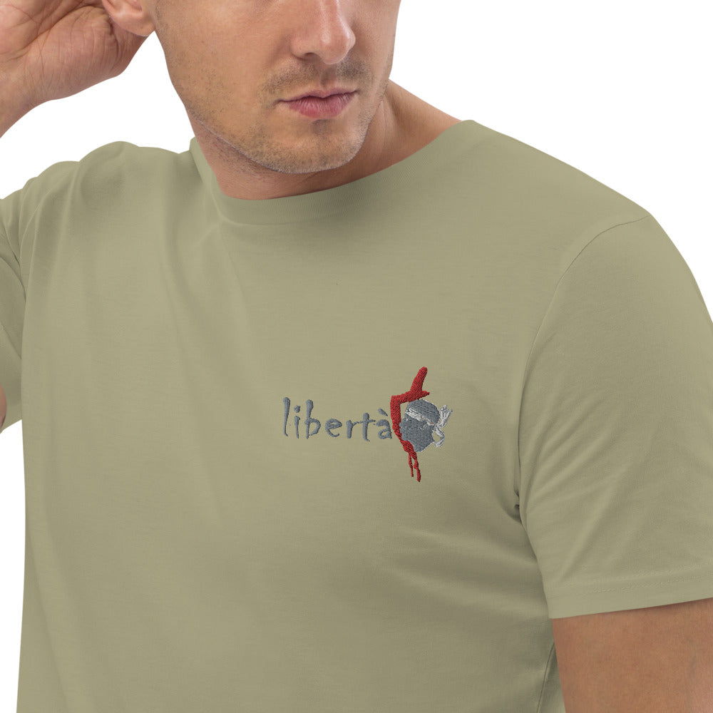 T-shirt en coton bio Libertà Corsica - Ochju Ochju Sage / S Ochju Souvenirs de Corse T-shirt en coton bio Libertà Corsica