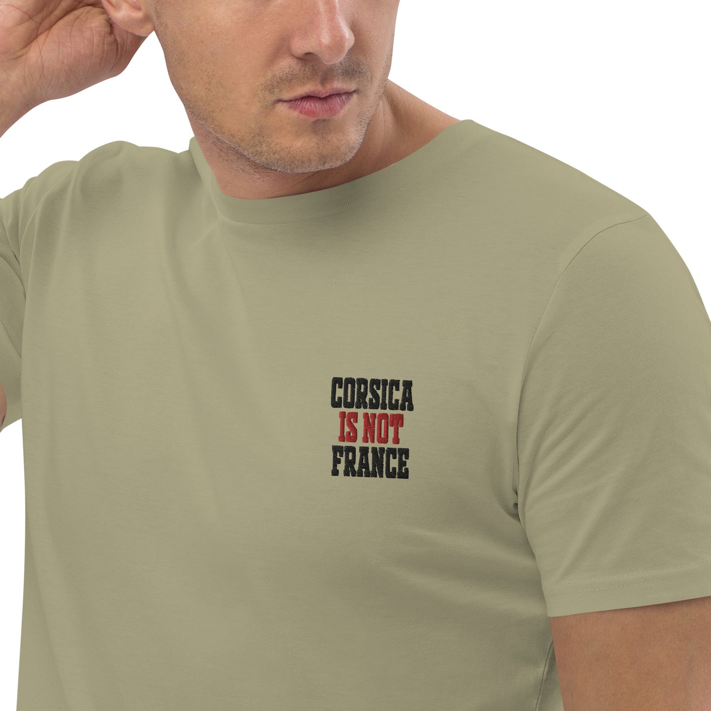T-shirt unisexe en coton bio Corsica is not France - Ochju Ochju Sage / S Ochju T-shirt unisexe en coton bio Corsica is not France