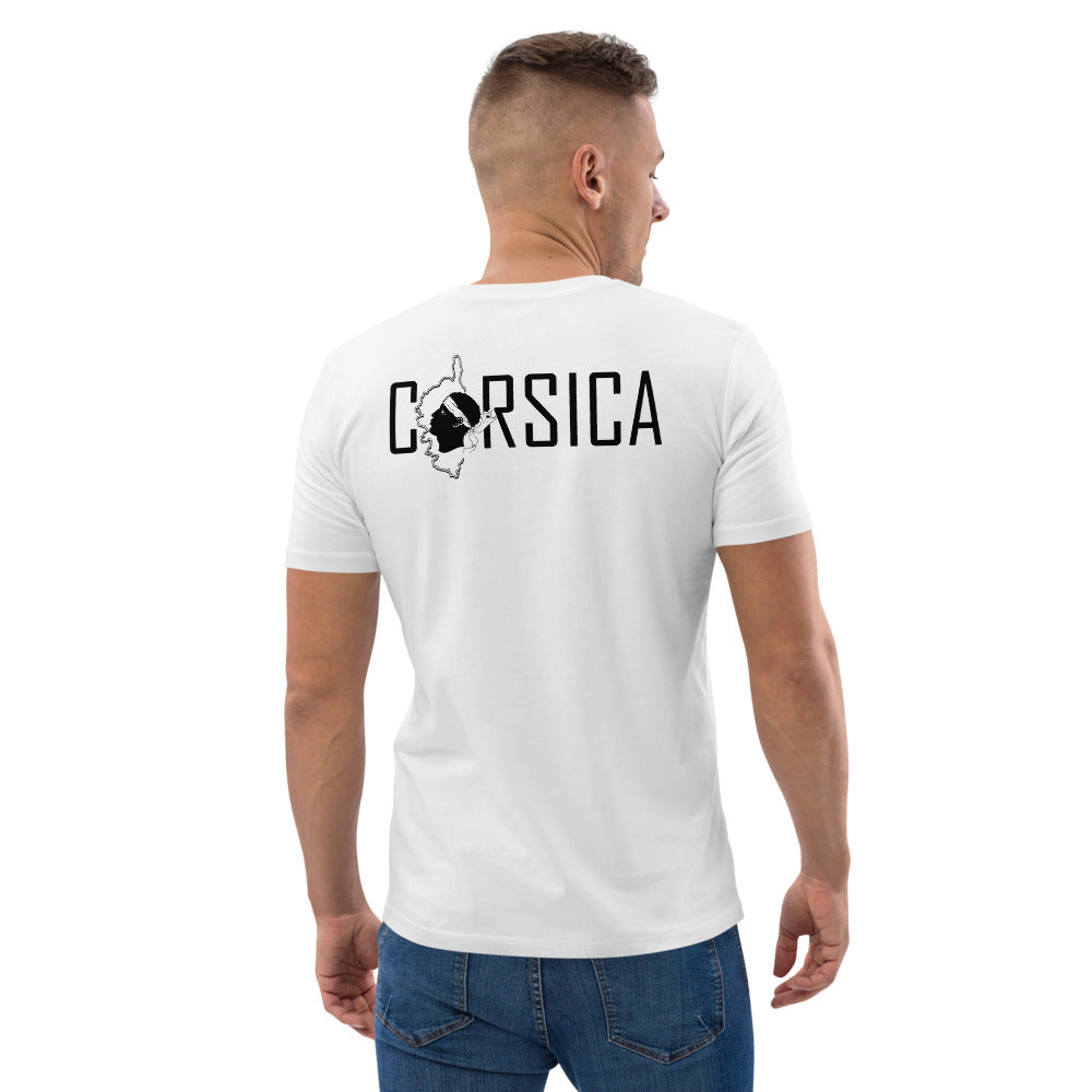 T-shirt unisexe en coton biologique Corsica - Ochju Ochju Blanc / S Ochju Souvenirs de Corse T-shirt unisexe en coton biologique Corsica