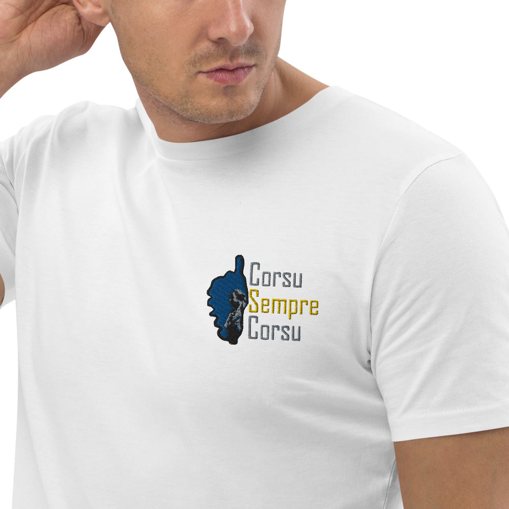 T-shirt en coton bio Corsu Sempre Corsu - Ochju Ochju Blanc / S Ochju Souvenirs de Corse T-shirt en coton bio Corsu Sempre Corsu