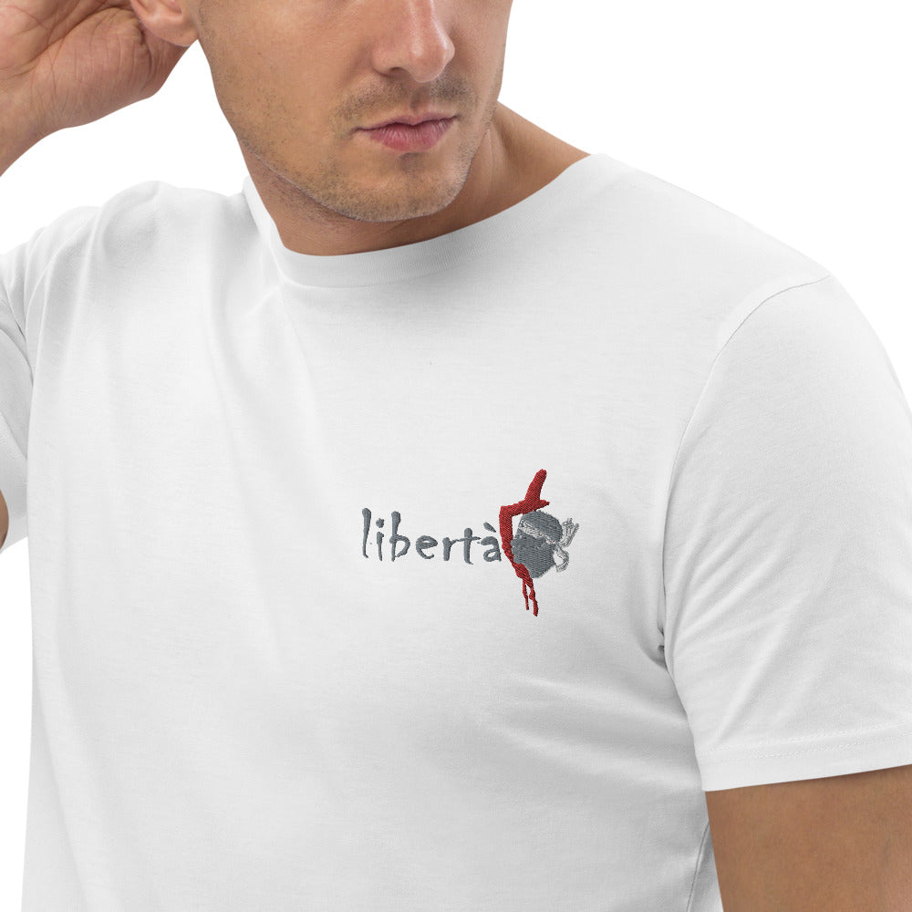 T-shirt en coton bio Libertà Corsica - Ochju Ochju Blanc / S Ochju Souvenirs de Corse T-shirt en coton bio Libertà Corsica
