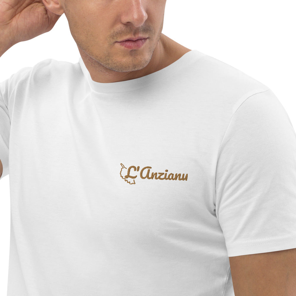 T-shirt unisexe en coton bio L'Anzianu - Ochju Ochju Blanc / S Ochju T-shirt unisexe en coton bio L'Anzianu