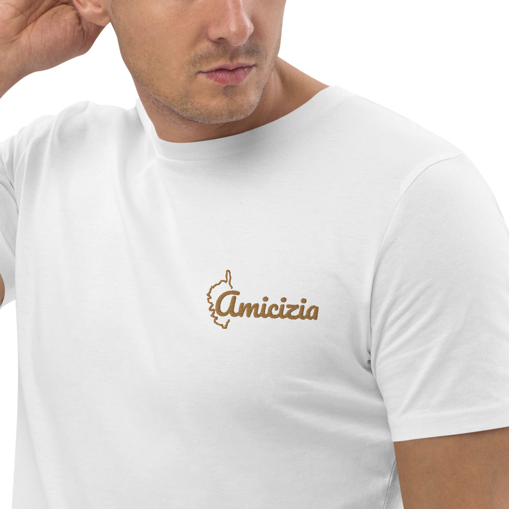 T-shirt unisexe en coton bio Amicizia - Ochju Ochju Blanc / S Ochju T-shirt unisexe en coton bio Amicizia